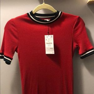 Zara Red midi dress Size S